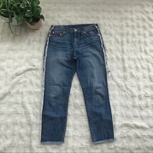 True Religion Colette High-Rise Fray Skinny Jeans